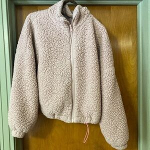 Urban Outfitters Light Pink Fleece Sherpa Teddy Jacket Size Small
